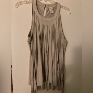 Chico’s fringe suede top